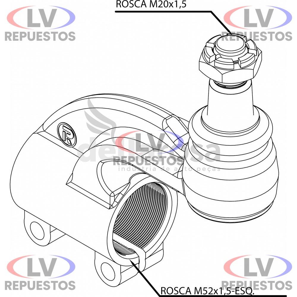 MU�EQUIN DIRECCION VL N/NL10/12 LI ROSCA INTERNA M52 DELLAROSA