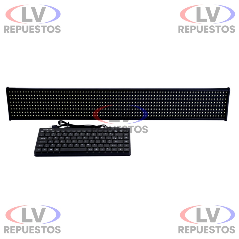 LETRERO PANEL ITINERARIO LED DE 8 LINEAS 82X12.5CM RESFRIAR