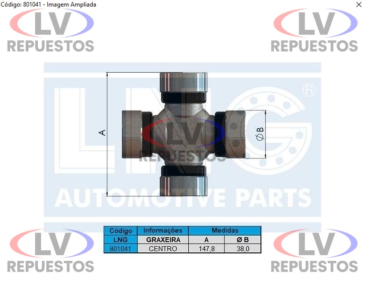 CRUCETA CARDAN DE 38MM LNG