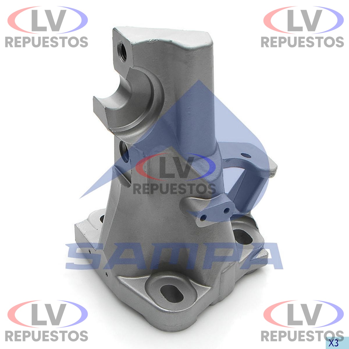 SOPORTE AMORTIGUADOR CABINA DT S5 LI INFERIOR (ALUMINIO) SAMPA