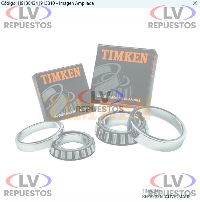 RULEMAN H913843/H913810 61.91X146.05X41.275MM DIFERENCIAL VL TIMKEN