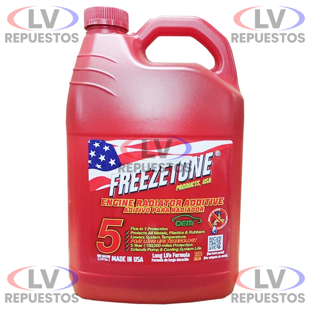 REFRIGERANTE RADIADOR ROJO FREEZETONE 4L