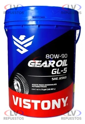 ACEITE DIFERENCIAL 85W140 GL-5 GEAR OIL VISTONY 19L