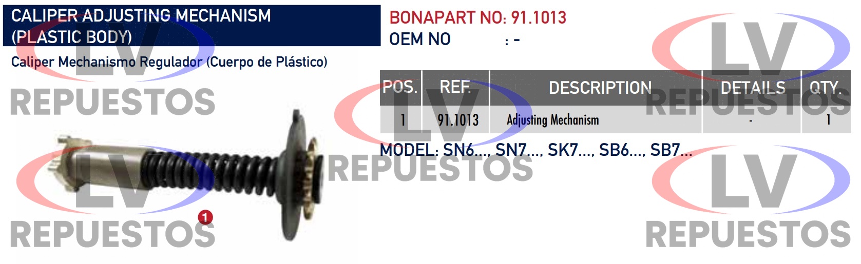 UNIDAD AJUSTE SECUNDARIO MORDAZA DE FRENO SC S4/S5 BONAPART