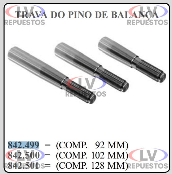 SEGURO CONICO PERNO BALANZA 92 X 3/4 CARRETA