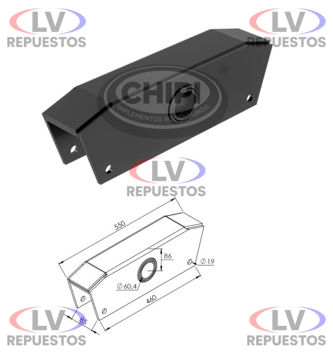 BALANZA CENTRADO CARRETA 560MM TRUCK CHIPI