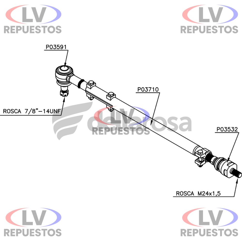 TIRANTE PALANCA CAMBIO SC112/113/S4/S5 CON MU�EQUIN DELLAROSA