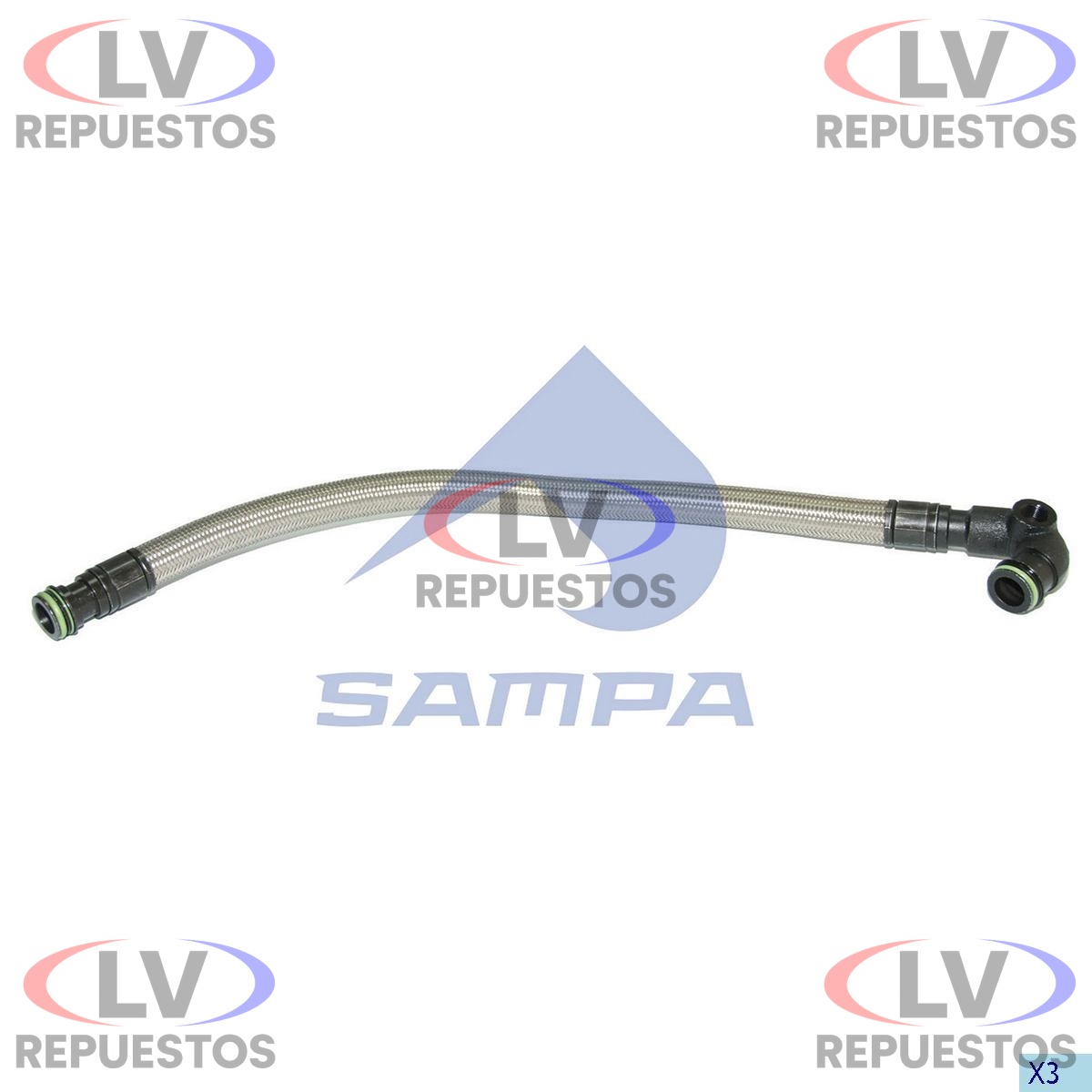 FLEXIBLE RADIADOR ACEITE RETARDER S4/S5 CURVO SAMPA