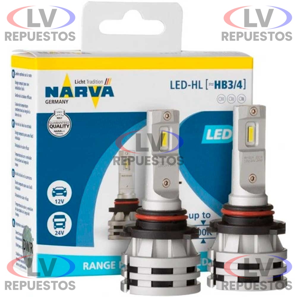FOCO 12/24V 6500K HB3(9005)/HB4(9006) LED BUSCA HUELLA NARVA
