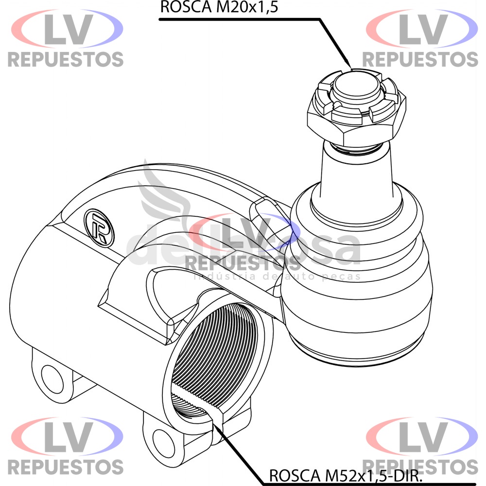 MU�EQUIN DIRECCION VL N/NL10/12 LD ROSCA INTERNA M52 DELLAROSA