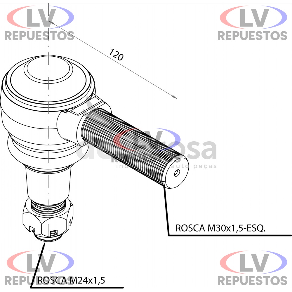 MU�EQUIN DIRECCION VL N/NL10/12 LI ROSCA M24 DELLAROSA