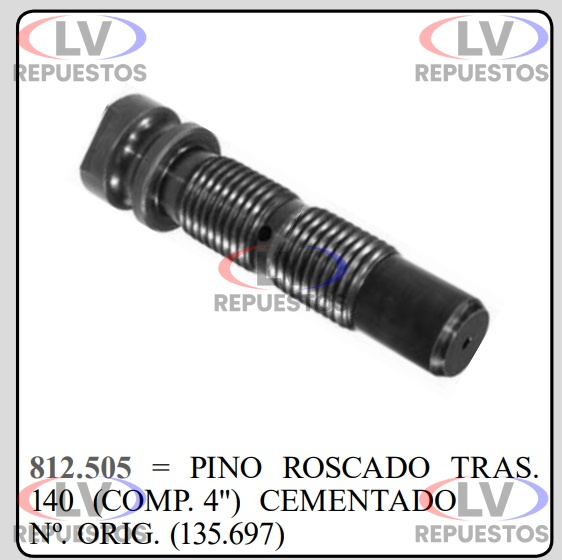 PERNO ELASTICO SUSPENCION TR GRANDE P/ BUJE 100MM FAMA