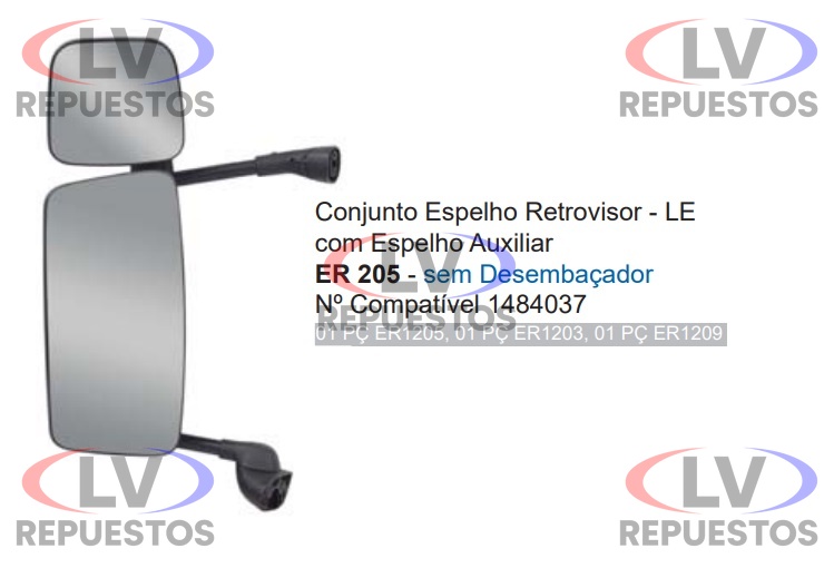 ESPEJO RETROVISOR LI S/ DES. C/ AUX. MANUAL S5 FABBOF