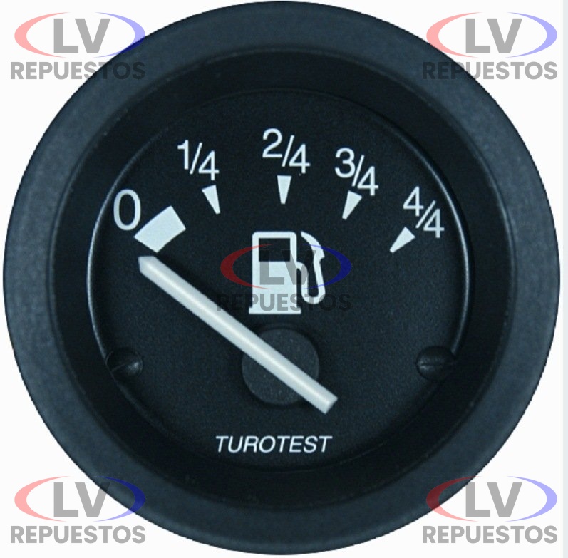 RELOJ INDICADOR DE COMBUSTIBLE UNIVERSAL 52MM 12V TUROTEST