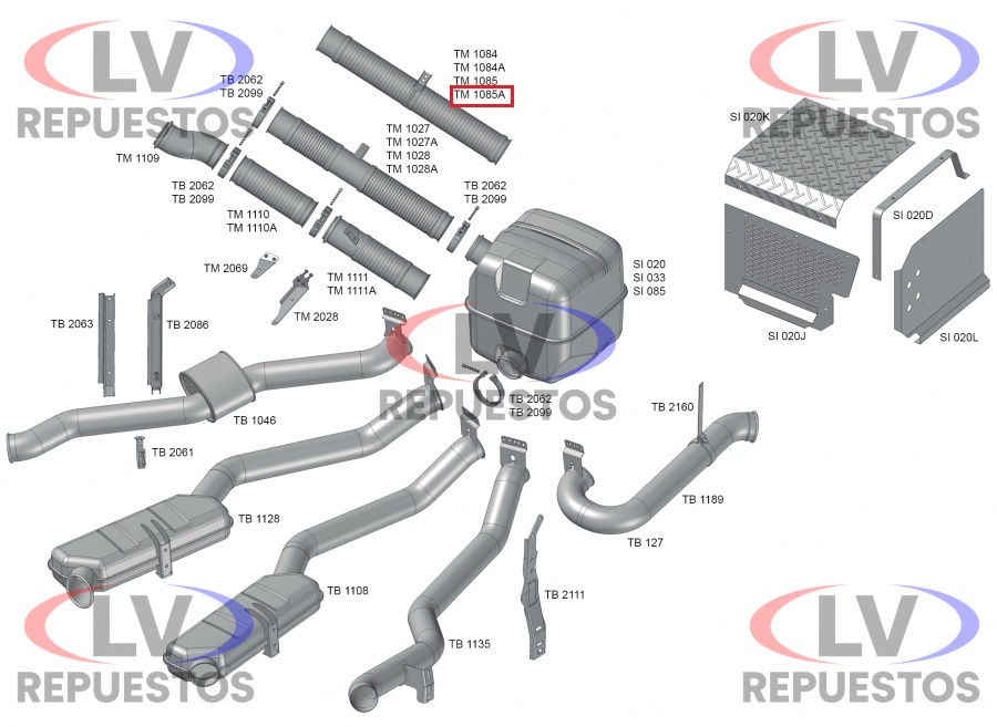CA�O FLEXIBLE ESCAPE SALIDA MOTOR C/ SOPORTE MOBIL 4.1/2" 1040MM SC S4/S5 FABBOF