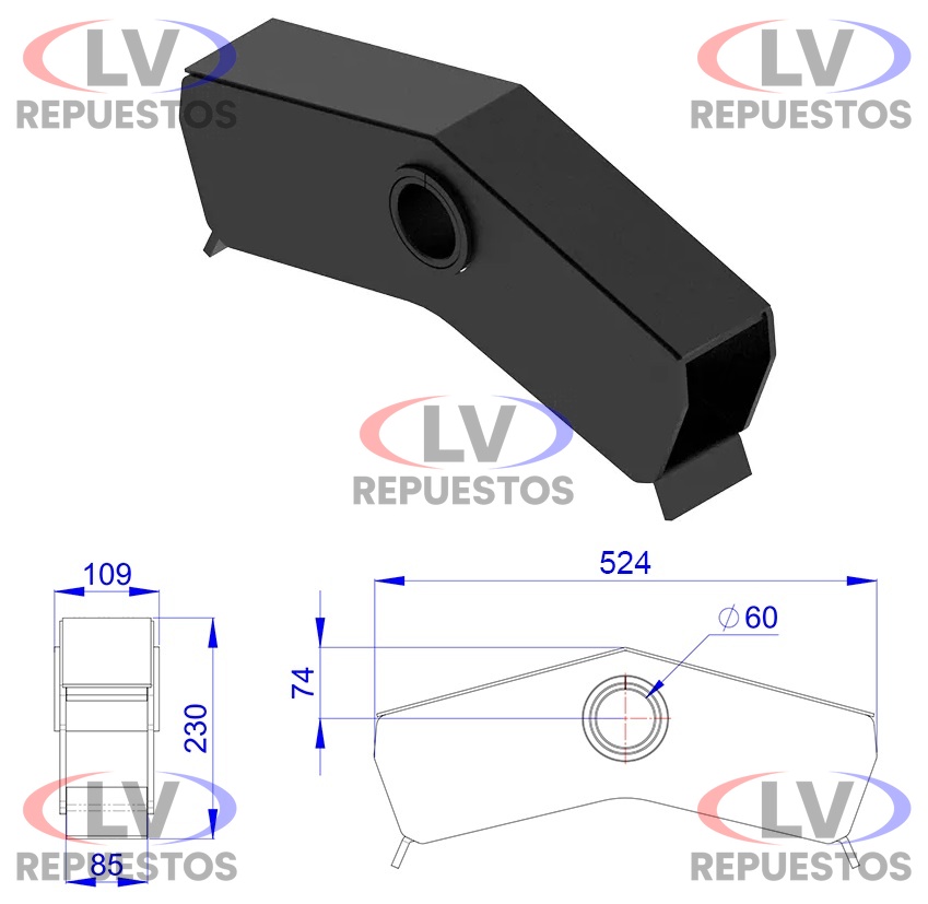 BALANZA TRUCK SUPER LEVE (ASADELTA) 60MM OLIVO