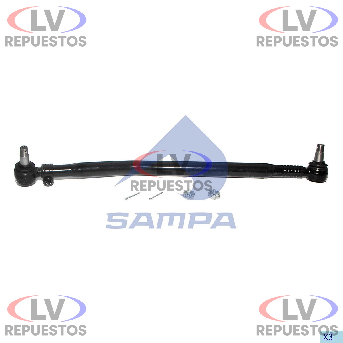 BARRA DIRECCION CORTA 947MM SC-112/142 SAMPA