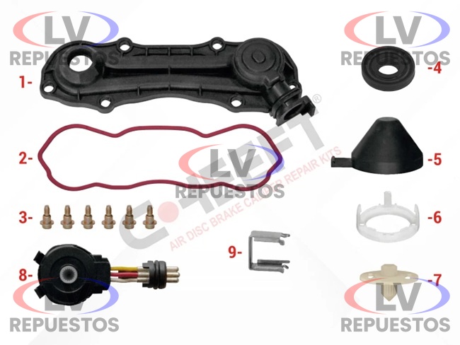 TAPA CADENA MORDAZA DE FRENO C/ SENSOR 3 CABLES A CLIP SC S4/S5 CHEEFT