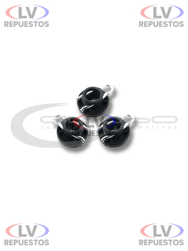 GUIA CORREDIZO VIDRIO DE PUERTA S4/S5 REDONDO NEGRO GLOBO