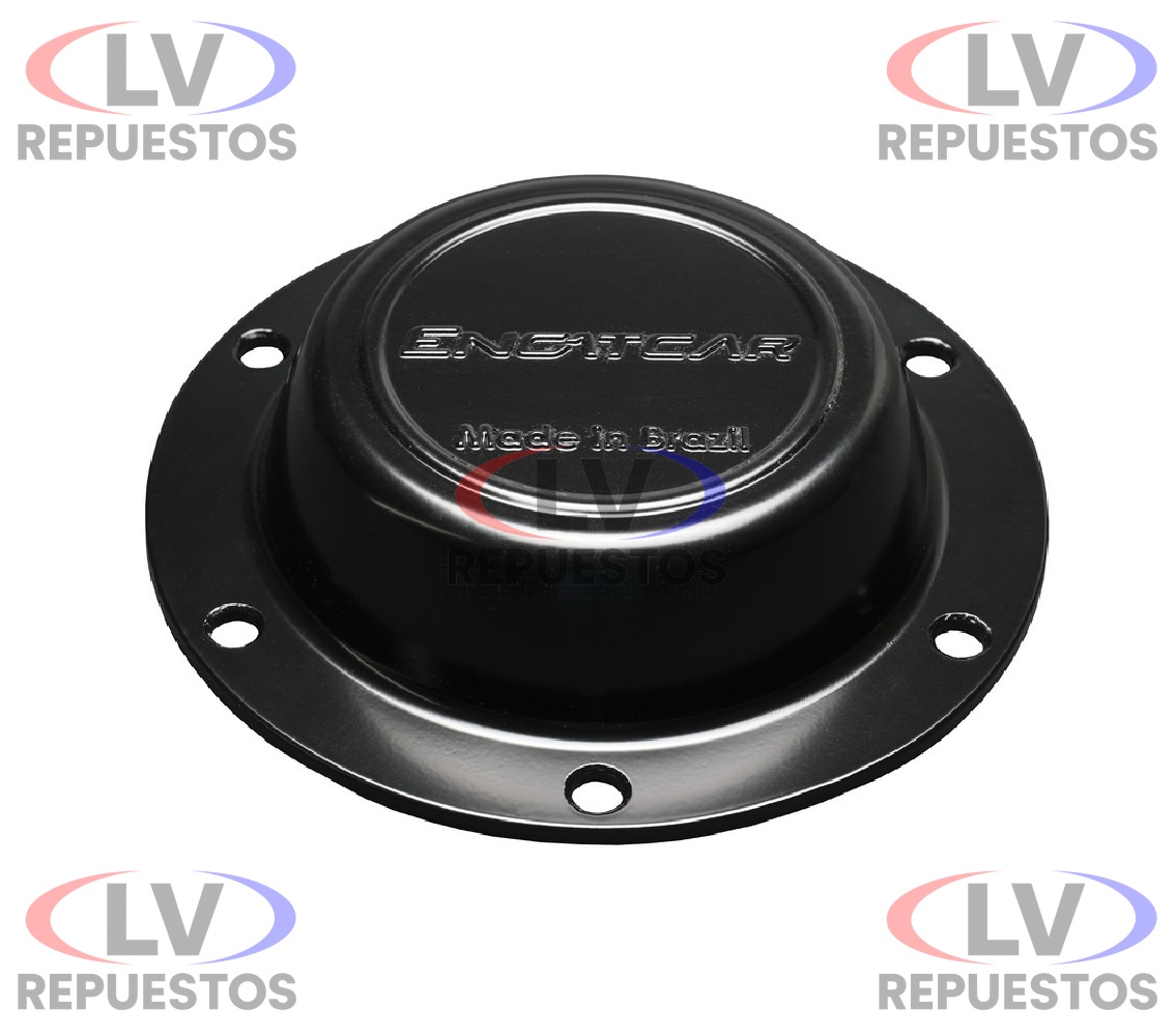 TAPA MAZA CARRETA GRANDE S/ RODOAR NEGRO 6 AGUJEROS ENGATCAR