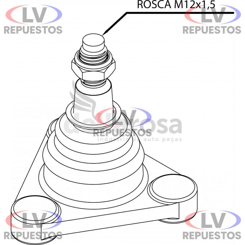ROTULA PALANCA CAMBIO SC 8X1.5 SC-113 CONO DELLAROSA