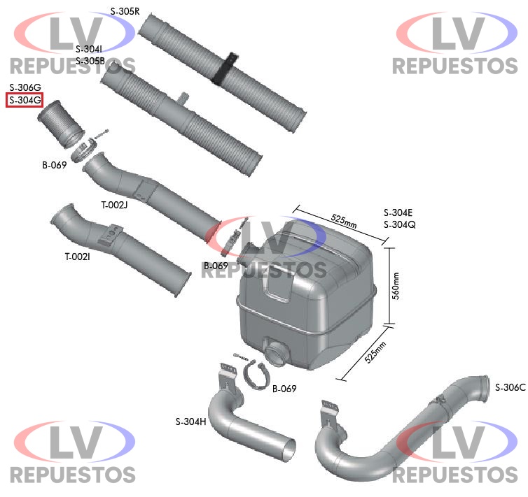 CA�O FLEXIBLE ESCAPE SALIDA MOTOR 4.1/2" 180MM SC S4 BEPO