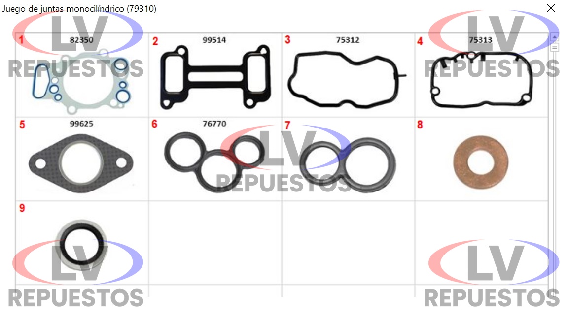 JUNTA PARCIAL TAPA MOTOR DC12 PDE/HPI SC S5 (79310) SABO