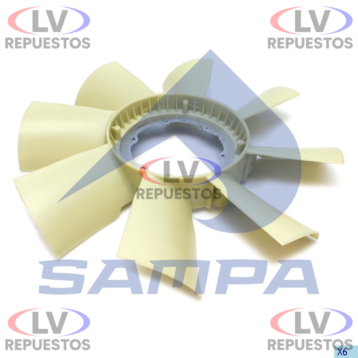 ALETA RADIADOR 68CM 8 PALAS 6 BULONES S4-P SAMPA