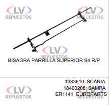 BISAGRA PARRILLA FRONTAL SUPERIOR SC124 TC TECH
