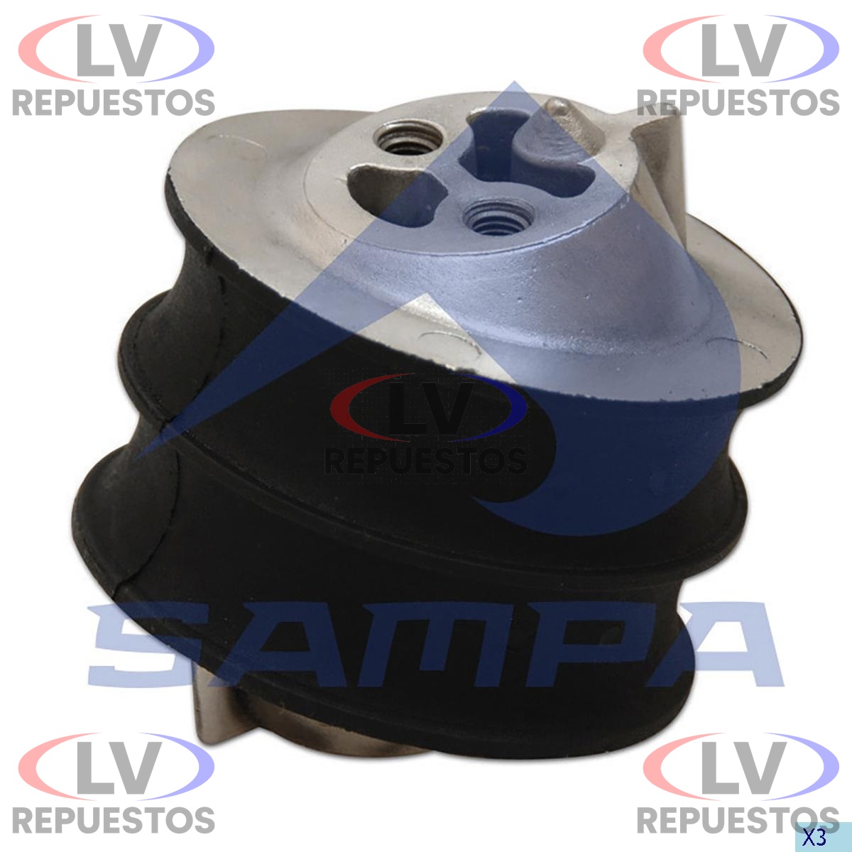 SOPORTE MOTOR DT 2 AGUJEROS DE ALUMINIO SC S4 SAMPA