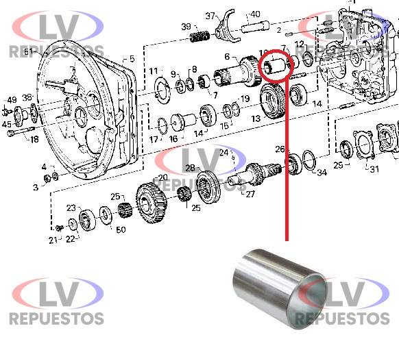 ANILLO ESPACIADOR TOMA DE FUERZA S3/S4 SCANIA ORIGINAL