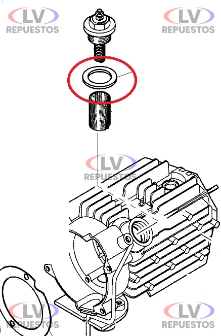 JUNTA BUJIA INCANDESCENTE CALEFACTOR AUXILIAR S4 SCANIA ORIGINAL