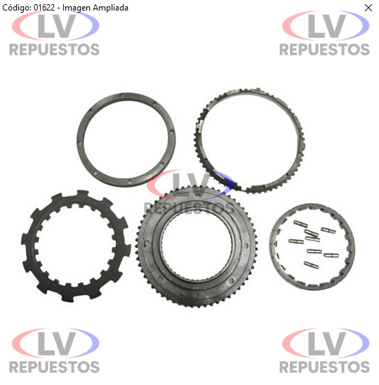 KIT SINCRONIZADOR 1RA GR/GRS900/GR801 (NUEVO MODELO) MOTO PECAS