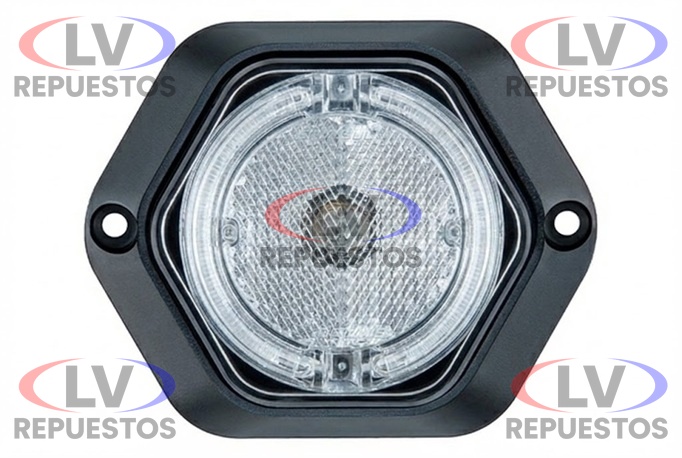 FARITO LATERAL CHICO S/ BASE HEXAGONAL BLANCO LED 24V/12V SINALSUL