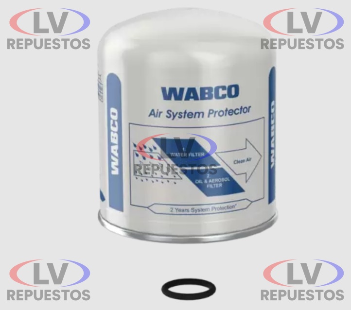 FILTRO SECADOR DE AIRE/ACEITE ROSCA FINA (GRIS) WABCO