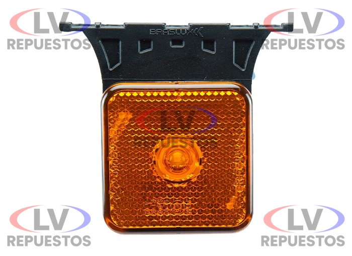 FARITO LATERAL C/ BASE CUADRADO LED AMARILLO BRASLUX