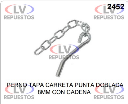 PERNO SEGURO TAPA LATERAL DE CARROCERIA PUNTA DOBLADA C/ CADENA