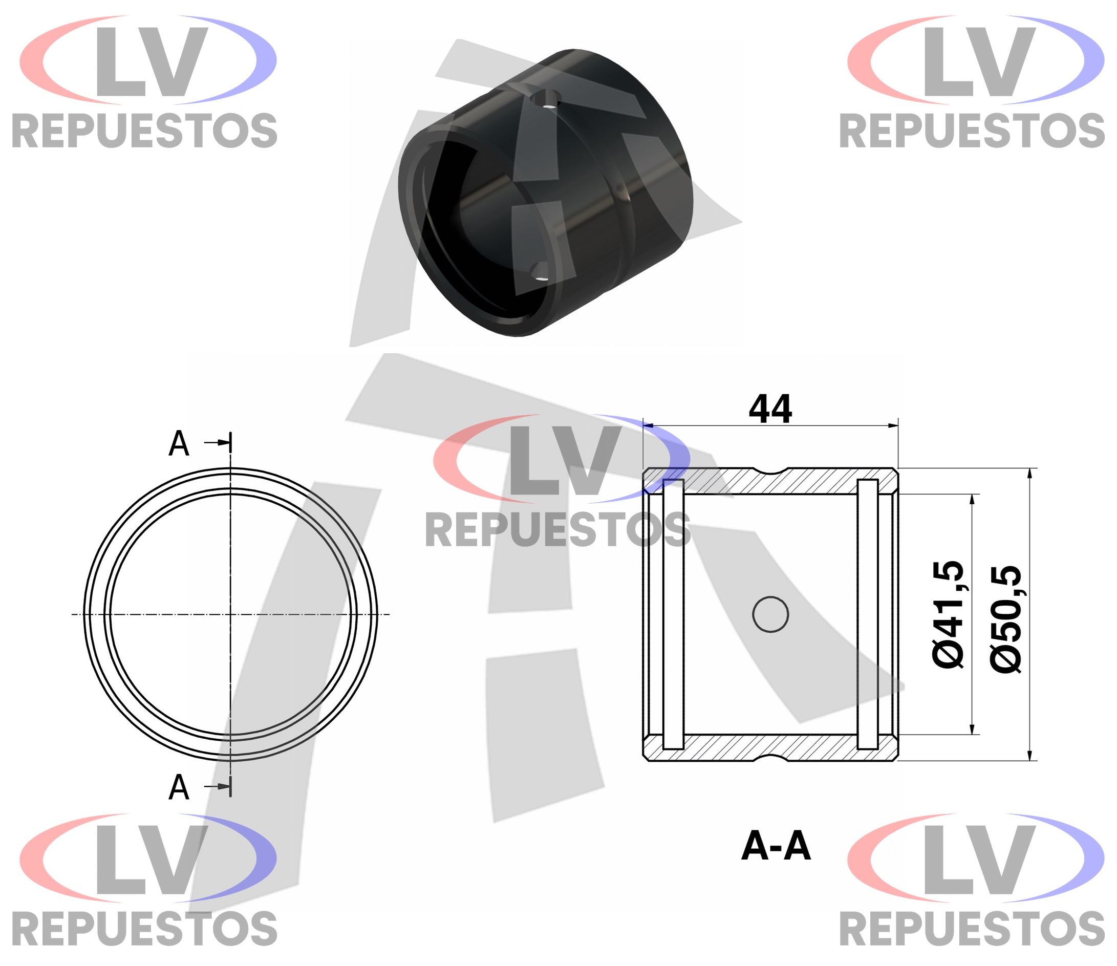 OJAL 12MM P/ 10MM LARGO 40MM