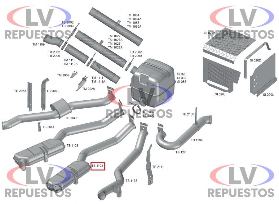 CA�O ESCAPE SALIDA CATALIZADOR C/ SILENCIADOR 4.1/2" SC S5 FABBOF