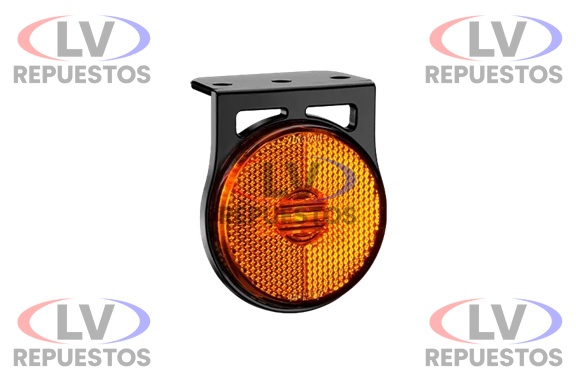 FARITO LATERAL CHICO C/ BASE REDONDO AMARILLO LED 24V/12V TIPO RANDON SINALSUL