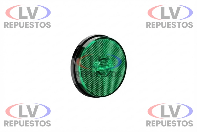 FARITO LATERAL S/ BASE REDONDO VERDE LED 24V/12V TIPO RANDON SINALSUL