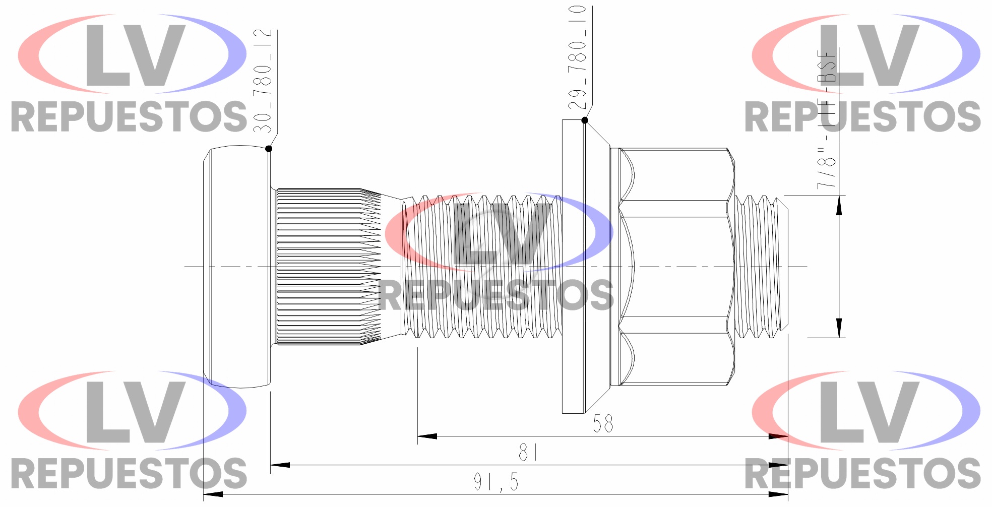 PRISIONERO RUEDA TR SC S5 7/8-11X81/91.5 ZM