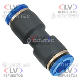 UNION RAPIDA DE 08MM RECTO PLASTICA