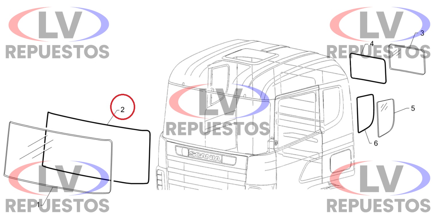 GOMA PARABRISA SC-94/114/124 AUTOTRAVI