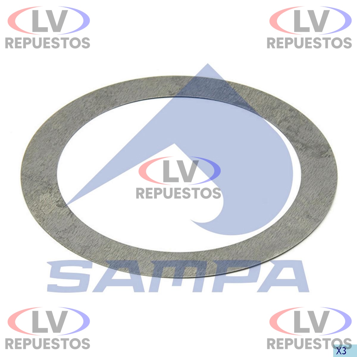 CALCE LAMINA PERNO PUNTA EJE 68X89 0.25MM SC S3/S4 SAMPA