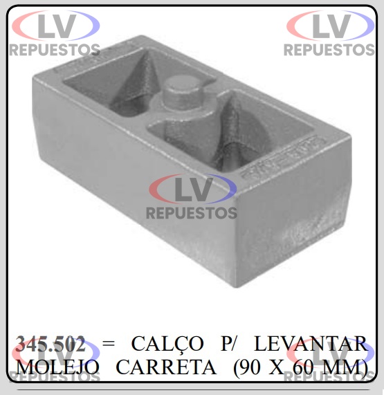 CALCE PARA LEVANTAR MAZO ELASTICO CARRETA 90X60MM FAMA