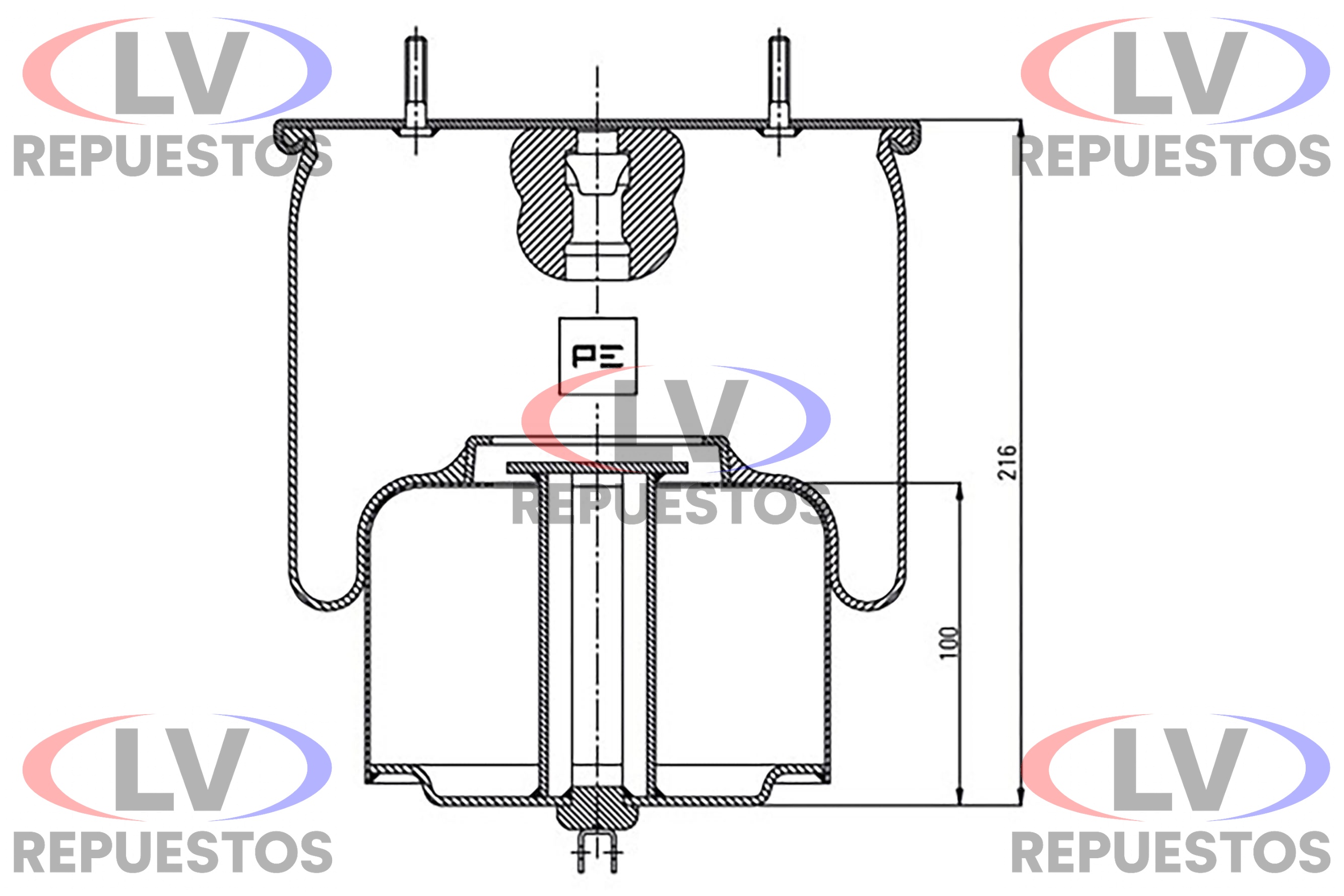 PULMON SUSPENCION DT VOLVO NL/FH PE