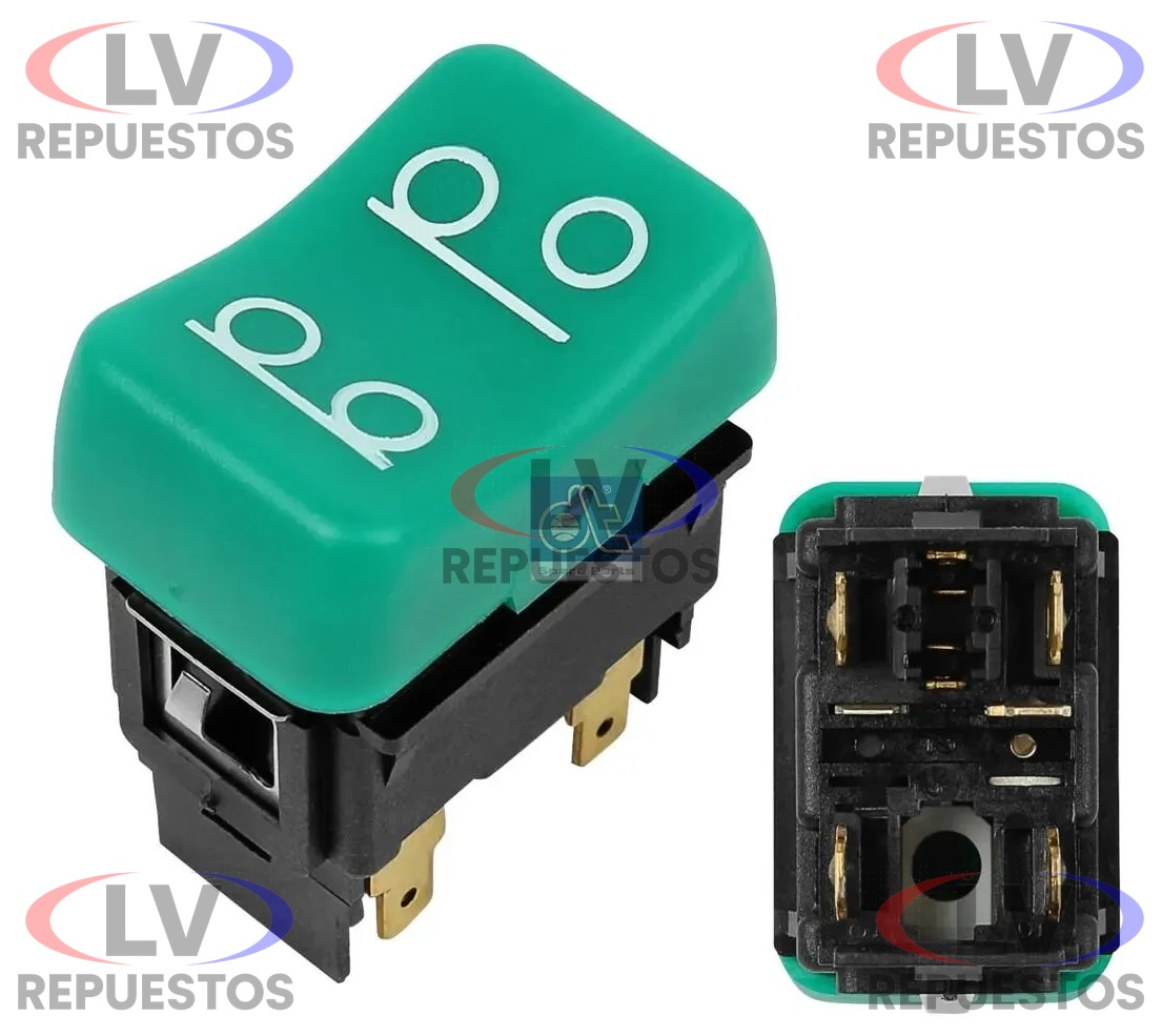 BOTON DE 3 PUNTOS ALZA EJE VERDE (1 VUELVE) DIESEL TECHNIC