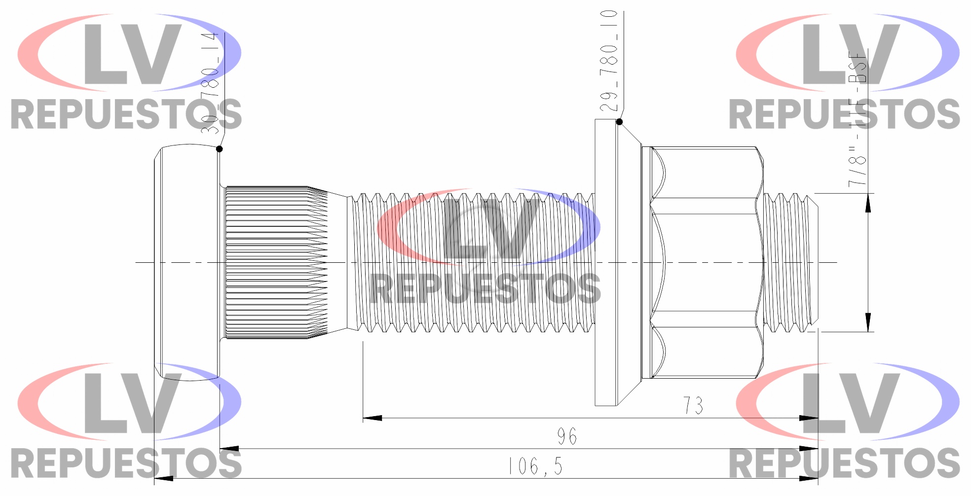 PRISIONERO RUEDA TR SC S5 7/8-11X96/106.5 ZM