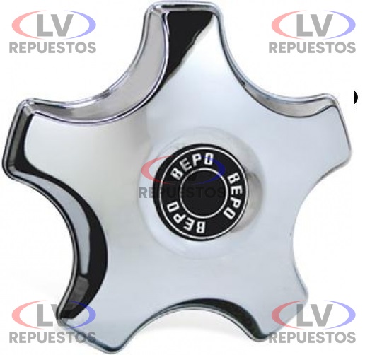TAZA RODOAR CROMADO 5 PUNTAS GRANDE BEPO
